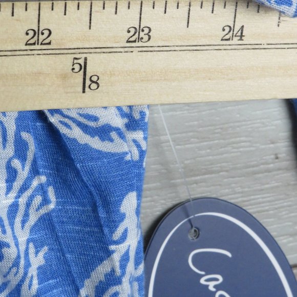 Casey Key* Women's 3/4 Sleeve V-Neck Curved Hem Sequin Pullover Blouse~ Size PXL - Picture 8 of 11